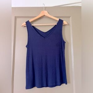 & Other Stories Navy Blue Ribbed Tank
